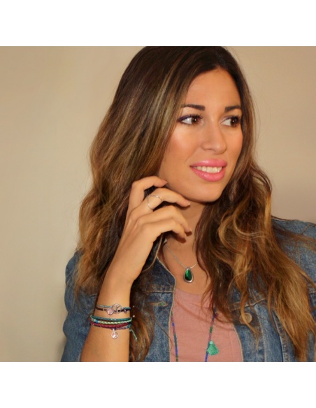 Pulsera simbolo paz plata