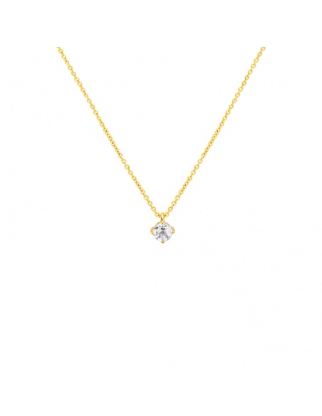 collar mini circonita oro