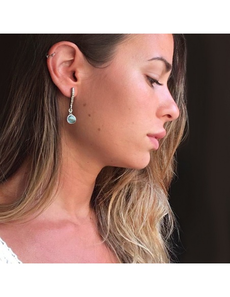 Pendientes zamak Cielo azul