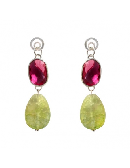 Pendientes de plata En la espiral