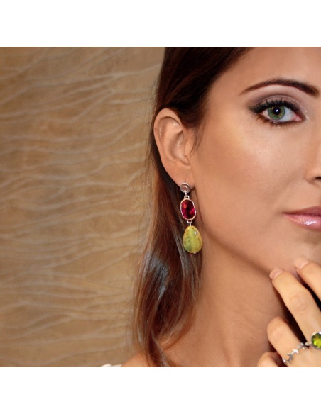 Pendientes de plata En la espiral