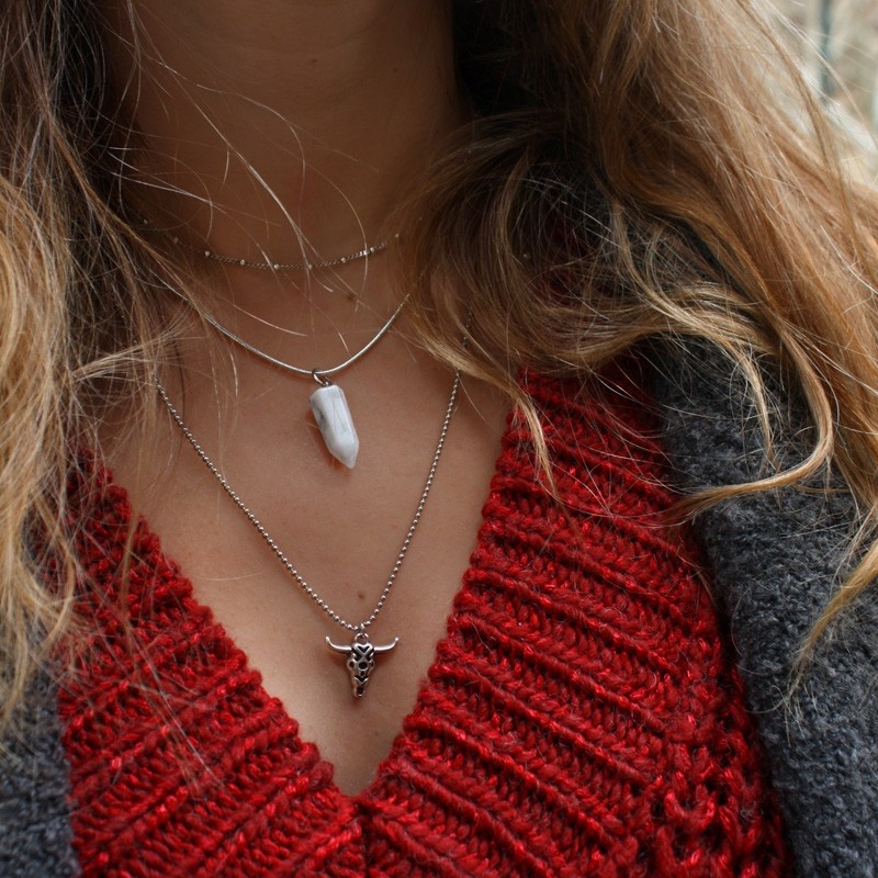 Colgante bufalo plata 2