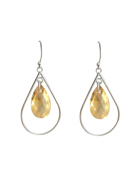 Pendientes swarovski y plata Balance