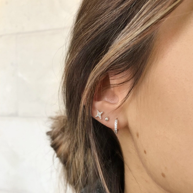 Pendiente aro plata 2