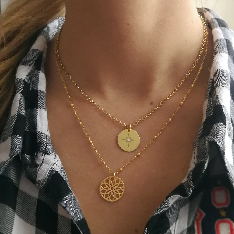 Collar colgante estrella plata 2