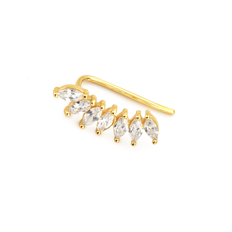 pendiente trepador oro